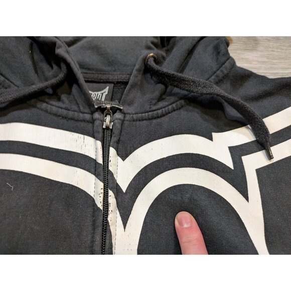 Vintage Y2K Tapout Hoodie Full Zip Grunge MMA Black Men’s Size L Spellout Logo - Picture 5 of 16